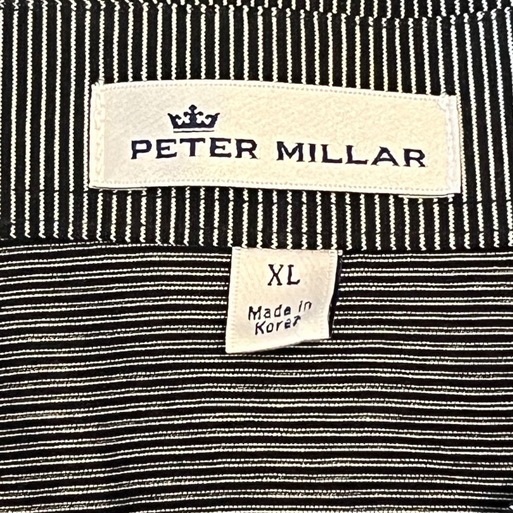 Peter Millar Polo Shirt Mens XL Black Stripe Georgia Bulldogs Cotton - Picture 4 of 9